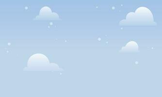 Vector blue sky with clouds background elegant