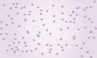 Vector seamless pattern, gentle purple hearts in a chaotic manner