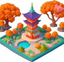 South Korean landmarks, iconic Korean places, ai generative png