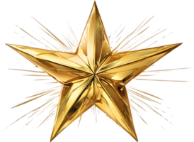 Gold Star, Shining Bright, Stellar Achievement ai generative png