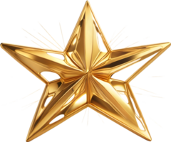 Gold Star, Shining Bright, Stellar Achievement ai generative png