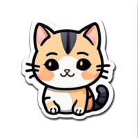 cute cats with colorful colors Generative AI png