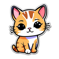 cute cats with colorful colors Generative AI png