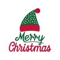 santa chapéu alegre Natal letras tipografia png