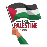 gratuito Palestina gaza bandiera bandiera testo effetto png