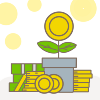 Illustration png Geld Finanzen und Investition