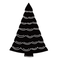 negro Navidad árbol png