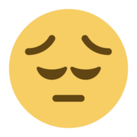 top kwaliteit emoticon. volhardend emoji. hulpeloos gezicht met gekreukt ogen. geel gezicht emoji. populair element. png