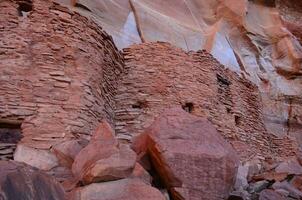 View of Ancient Cliff Dwellings in the Red Rocks photo