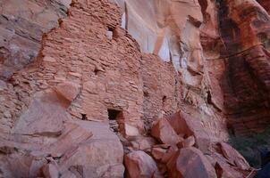 Cliff Dwelling Remains Made of Red Rock photo