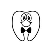 Tooth icon vector. Tooth Fairy illustration sign. Funny tooth symbol or logo. vector