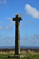 Young Ralph's Cross on the Danby High Moor in England photo