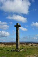 Spring Day on the Moors with Ralph's Cross as a Waymarker photo