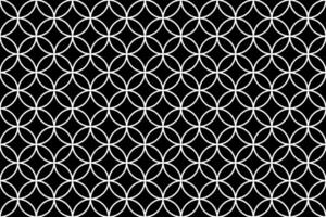 Japanese Vintage Seamless Pattern With A Black Background. Vector Illustration. Horizontally And Vertically Repeatable.