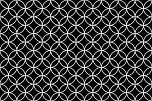 Japanese Vintage Seamless Pattern With A Black Background. Vector Illustration. Horizontally And Vertically Repeatable.