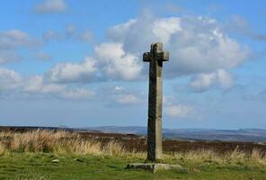 English Moors with a Stone Cross Marker to Young Ralph photo