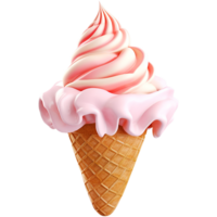Ice cream in the cone. Generated AI png