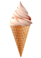 gelo creme dentro a cone. gerado ai png