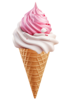 gelo creme dentro a cone. gerado ai png