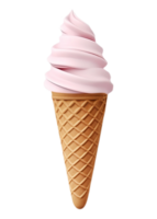 gelo creme dentro a cone. gerado ai png