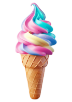 Ice cream in the cone. Generated AI png