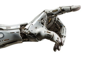 Hyper-Realistic Robotic Hand Illustrating the Future of Technology and Innovation. generated ai png