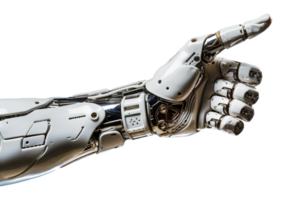 Hyper-Realistic Robotic Hand Illustrating the Future of Technology and Innovation. generated ai png