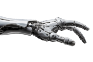 Hyper-Realistic Robotic Hand Illustrating the Future of Technology and Innovation. generated ai png