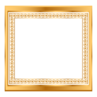 Rectangle golden frame border png