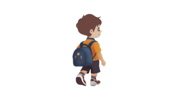 Back to school, Kid with backpack going to school, School bus kids concept, For kid education png