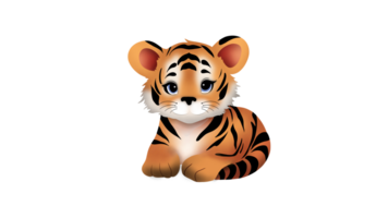 tigre cartone animato, colorato tigre con spruzzi di colorato dipingere, animale testa, ritratto arte colorato astratto olio acrilico pittura di colorato tigre, anno di il tigre png
