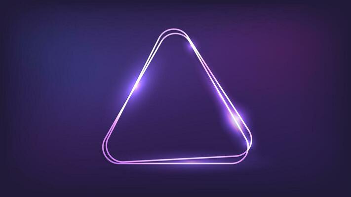 Neon double frame with shining effects