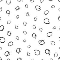 Seamless pattern with sketch round squiggle vector