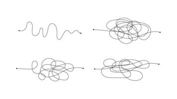 Complex wrong way with messy lines vector