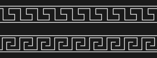 Seamless Greek key patterns vector