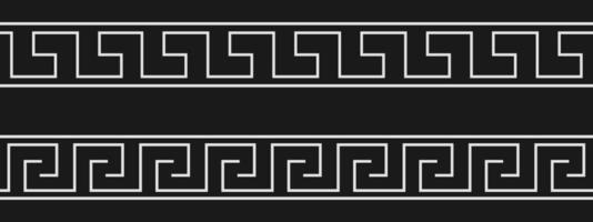 Seamless Greek key patterns vector