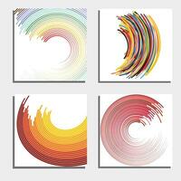 Set of four beautiful abstract backgrounds. Vector illustration.