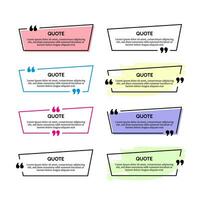 Set of quote box frames vector