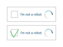 Template for entering captcha I'm not a robot vector