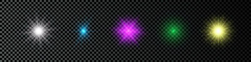 Light effect of lens flare vector