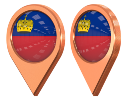 Liechtenstein Location Icon Flag, Isolated with Different Angled, 3D Rendering png