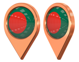 Bangladesh Location Icon Flag, Isolated with Different Angled, 3D Rendering png