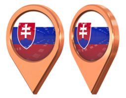 Eslovaquia ubicación icono bandera, aislado con diferente angular, 3d representación png