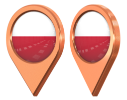 Poland Location Icon Flag, Isolated with Different Angled, 3D Rendering png