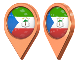 Equatorial Guinea Location Icon Flag, Isolated with Different Angled, 3D Rendering png