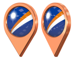 Marshall Islands Location Icon Flag, Isolated with Different Angled, 3D Rendering png