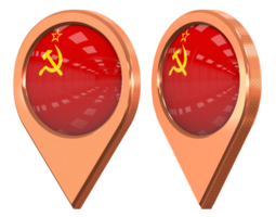 Soviet Union Location Icon Flag, Isolated with Different Angled, 3D Rendering png