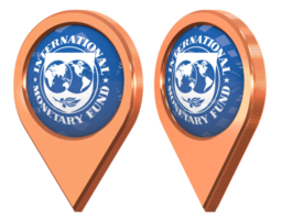 International Monetary Fund, IMF Location Icon Flag, Isolated with Different Angled, 3D Rendering png