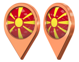 North Macedonia Location Icon Flag, Isolated with Different Angled, 3D Rendering png