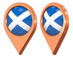 Escocia ubicación icono bandera, aislado con diferente angular, 3d representación png